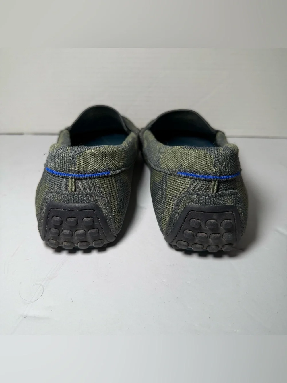 Rothy's The Driving Loafer Mens Sz. 8.5 -Womens Sz. 10 Forest Camo Knit Slip On